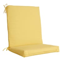 Butter Yellow Canvas Outdoor Hinged Cushion