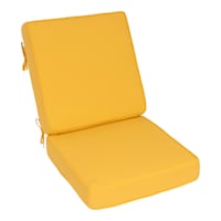 2-Piece Butter Yellow Canvas Outdoor Deep Seat Cushion