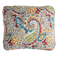 Paisley Chili Corded Outdoor Back Cushion