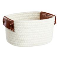 Trist 2-Piece White Rectangle Bins, Medium