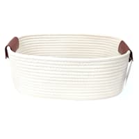 Trist White Rectangle Storage Bin, Medium