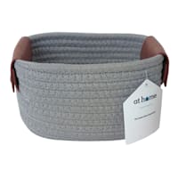 2-Piece Tristin Grey Rectangle Storage Bins, Medium