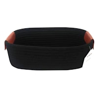 Trist Black Rectangle Storage Bin, Small