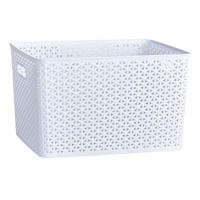White Y-Weave Storage Basket, Medium