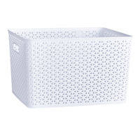 White Y-Weave Storage Basket, Large