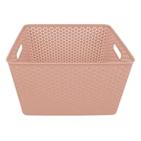  JanetBasket Plastic Basket with Cover-Pink