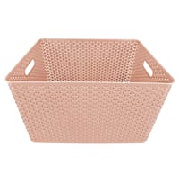 Pink Y-Weave Storage Basket, Extra Large