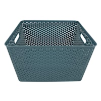 Blue Y-Weave Storage Basket, Large