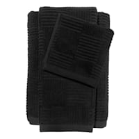 Black Basket Weave Cotton Bath Towel, 27x52