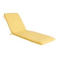 Butter Yellow Canvas Outdoor Chaise Lounge Cushion