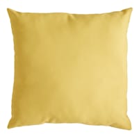 Butter Yellow Canvas Oversized Square Outdoor Throw Pillow, 20"