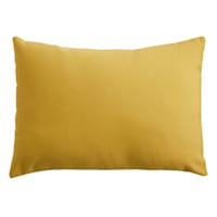 Butter Yellow Canvas Lumbar Outdoor Throw Pillow, 14x20