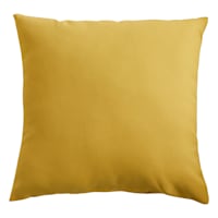 Butter Yellow Canvas Square Outdoor Throw Pillow, 16"