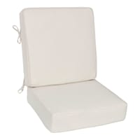 2-Piece Tristan Heather White Premium Outdoor Deep Seat Cushion