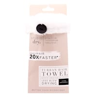 Studio Dry Plush Hair Turban White