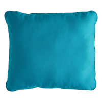 Turquoise Canvas Outdoor Corded Back Cushion