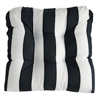 Providence Onyx Awning Striped Outdoor Wicker Seat Cushion