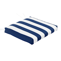 Providence Navy Blue Awning Striped Outdoor Square Seat Cushion