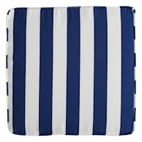 Providence Navy Blue Awning Striped Outdoor Deep Seat Cushion