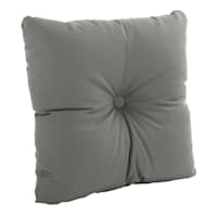 Charcoal Canvas Tufted Back Cushion