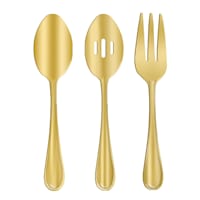 3-Piece Bayley Serving Utensil Set, Champagne Gold