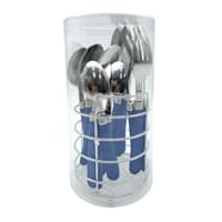 16-Piece Navy Handle Flatware Set