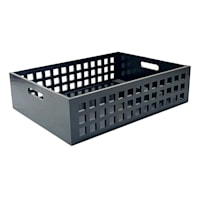 Crosby St. Holden Black Wooden Storage Crate, Large