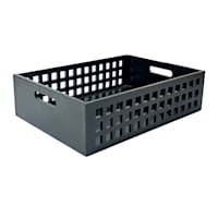 Crosby St. Holden Black Wooden Storage Crate, Medium