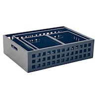 Crosby St. Holden Black Wooden Storage Crate, Small