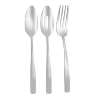 3-Piece Percy Serving Utensil Set, Satin Silver
