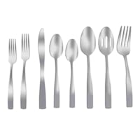 51-Piece Percy Flatware Set, Satin Silver