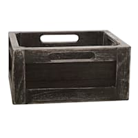 Grey Wooden Storage Crate, Large