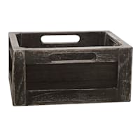 Grey Wooden Storage Crate, Small