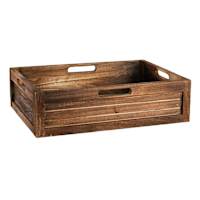 Brown Wooden Storage Crate, Medium