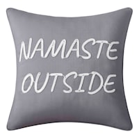 Found & Fable Namaste Outside Square Outdoor Throw Pillow, 16"