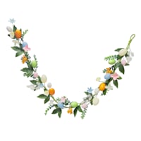 Homespun Easter Floral Egg Garland, 72"