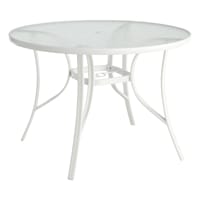 Woodhill Round Patio Dining Table, White
