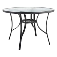 Woodhill Round Patio Dining Table, Black