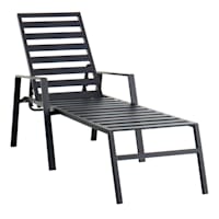 Grammercy Black Patio Chaise Lounge Chair