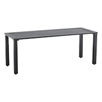 Grammercy Black Steel Slat Patio Bench