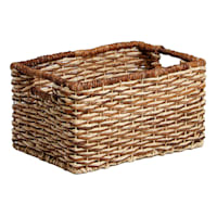 Bacburi Woven Abaca Shelf Storage Tote, Large