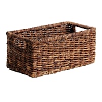 Woven Abaca Rectangle Shelf Storage Tote, Medium