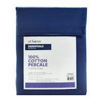 4-Piece Navy Blue 200 Thread Count Cotton Essentials Sheet Set, Full