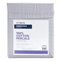 4-Piece Blue Damask Print 200 Thread Count Essentials Sheet Set, King