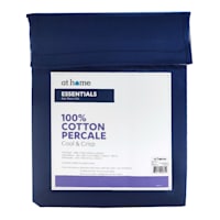 4-Piece Navy Blue 200 Thread Count Cotton Essentials Sheet Set, King
