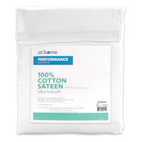 4-Piece White 400 Thread Count Cotton Performance Sheet Set, Full