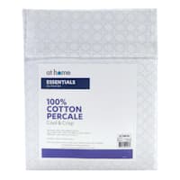 3-Piece Blue Damask Print 200 Thread Count Sheet Set, Twin