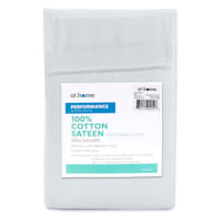 2-Piece Grey 400 Thread Count Cotton Performance Pillowcase Set, Standard