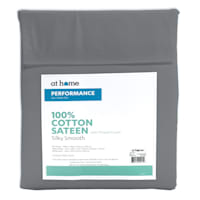 4-Piece Grey 400 Thread Count Cotton Performance Sheet Set, King
