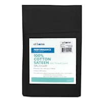 2-Piece Black 400 Thread Count Cotton Performance Pillowcase Set, King